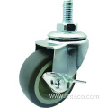 Light Duty Threaded Stem Side Brake TPR Casters